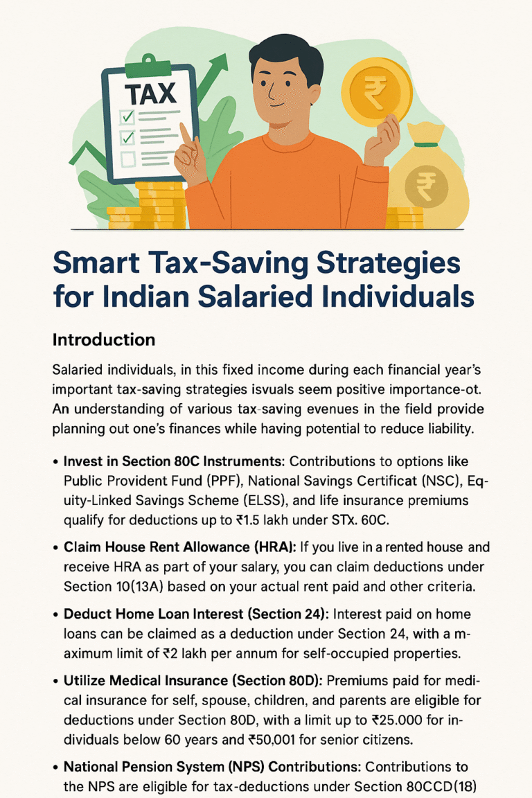 “Smart Tax Moves: How Indian Salaried Professionals Can Save More and Pay Less”